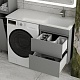 Style Line Тумба с раковиной под стиральную машину Даллас 110 R Люкс Plus подвесная серая – фотография-11